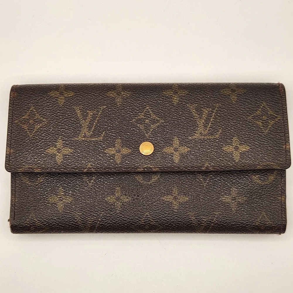 Vintage Louis Vuitton Monogram Long Wallet Trifold November 1991 France TH0911